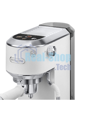 Кофеварка рожковая DeLonghi EC890.WI белый, молотый, 1,1 л, 1450 Вт, 15 бар