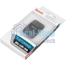 Кард-ридер Buro BU-CR-110 черный/MMC/MS/MS Duo/MS Micro M2/MS Pro/RS-MMC/SD/SDHC/TF/micro-SD/miсro-SDHC/USB 2.0/пластик