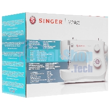 Швейная машина Singer M2405 белый, электромеханическая, вертикальный качающийся, 9 операций, петля полуавтомат