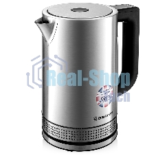 Чайник электрический BRAYER BR1060 2200 Вт, 1.7 л, стальной/черный