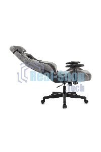 Кресло игровое Zombie Ghost Fabric серый Light-19 крестов. пластик