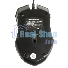 Мышь проводная Nakatomi MON-04U черный, 800 dpi, USB, кнопки - 3