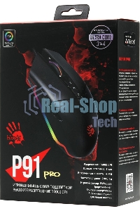 Мышь проводная A4Tech Bloody P91 Pro черный, 16000 dpi, USB, кнопки - 8