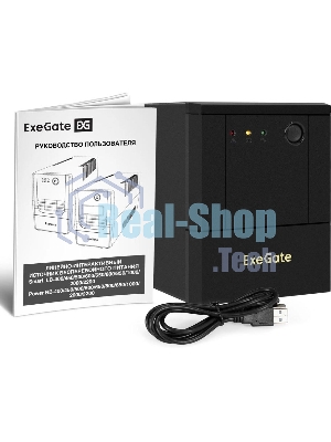 Источник бесперебойного питания ExeGate Power NB-2000.LED.AVR.4SH.USB / 2000 ВА / 1200 Вт / 4 x CEE 7 (евророзетка)