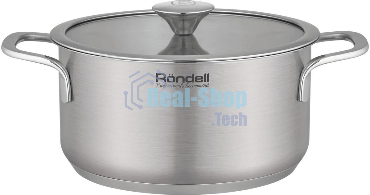 Кастрюля Rondell Modern RDS-1746, 2л, 18см, с крышкой, стальной
