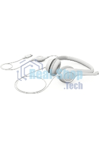 Гарнитура проводная с микрофоном Logitech H390 белый 1.9м накладные USB оголовье (981-001288)