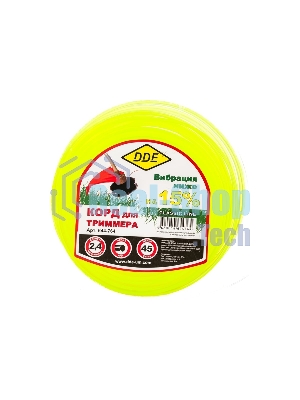 Леска для триммеров DDE Classic line 644-764 круг 2.4мм х 44м желтый в блистере