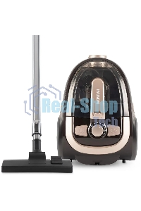 Пылесос Hyundai HYV-C3550 золотистый/темно-коричневый, 380/2220 Вт, уборка сухая, пылесборник контейнер 2,5 л