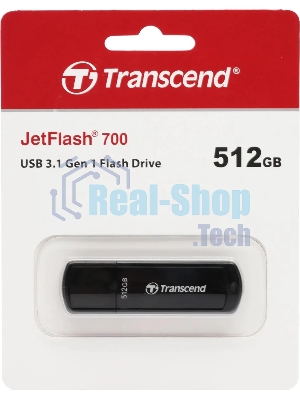 Флешка USB Transcend Jetflash 700 (TS512GJF700), 512Gb, USB 3.0, R/W 70/30, черный