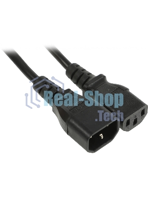 Шнур сетевой Rexant IEC 320 C13 – IEC 320 C14 3x1,0мм², длина 0,6м