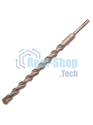 Бур по бетону Denzel двойная спираль, Cobalt W-tip, 20x310 мм, SDS PLUS