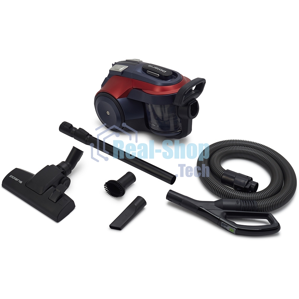 Пылесос Polaris PVC 2003RI серый/красный, 500/2000 Вт, уборка сухая, пылесборник контейнер 2.5 л