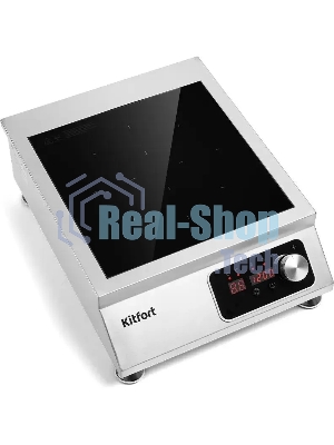 Плита настольная индукционная Kitfort КТ-143 серебристый/черный стеклокерамика (настольная)