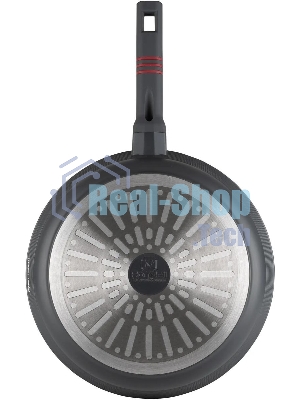 Сотейник Rondell Stripes RDA-1617 d=28 см, (без крышки) серый