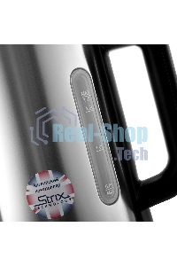 Чайник электрический BRAYER BR1060 2200 Вт, 1,7 л, стальной/черный