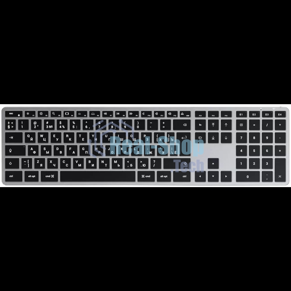 Клавиатура беспроводная Satechi Slim X3 Bluetooth Backlit Keyboard, Bluetooth, Серый космос, ST-BTSX3M-RU