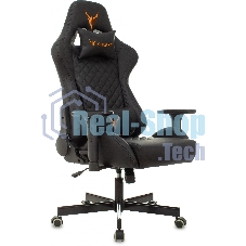 Кресло игровое Knight ARMOR черный, ромбик, эко.кожа, с подголовником, крестовина металл