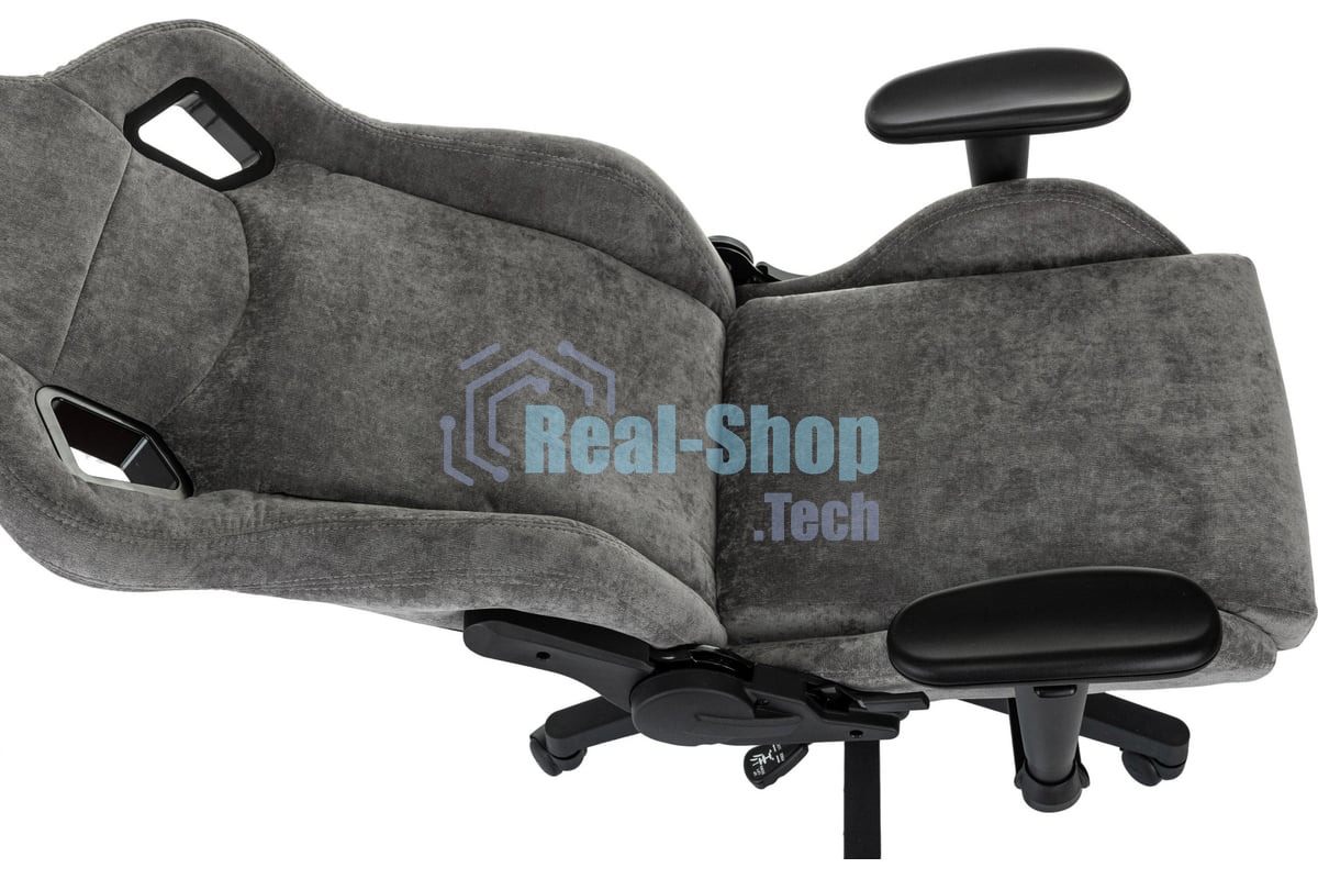 Кресло игровое Zombie Ghost Fabric серый Light-19 крестов. пластик