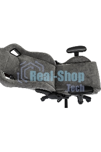 Кресло игровое Zombie Ghost Fabric серый Light-19 крестов. пластик