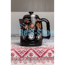 Чайник электрический GARLYN Flower Grace K-400 черный