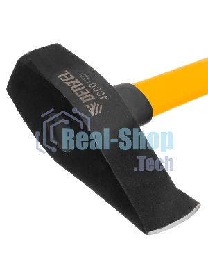 Колун-кувалда Denzel 4000 г, кованая, фибергласовая рукоятка c TPR покрытием, 880 мм