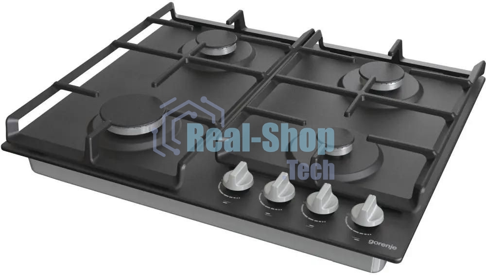 Газовая варочная панель Gorenje G641EXB, 4 конфорки, металл, черный