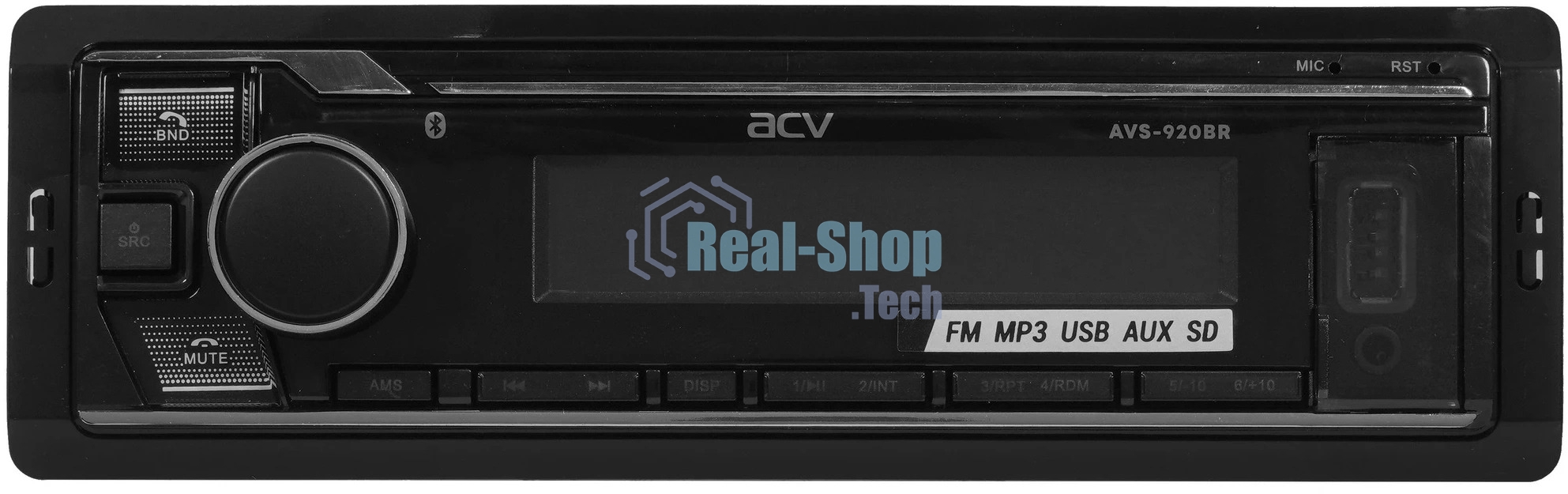 Автомагнитола ACV AVS-920BR, 1 DIN, Bluetooth, USB Type-A, AUX