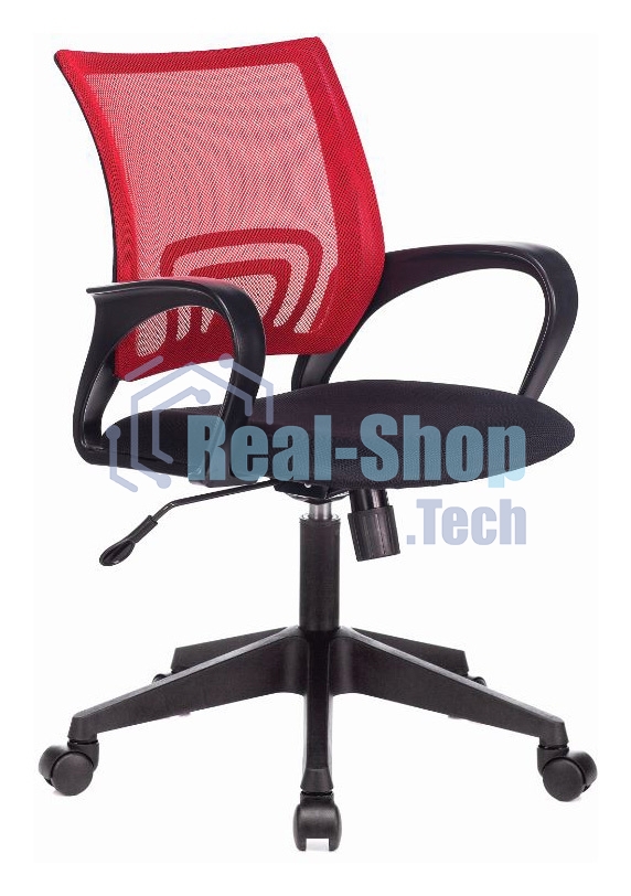 Кресло Бюрократ CH-695N/R/TW-11 красный/черный, сетка, 120 кг, механизм качания