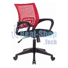 Кресло Бюрократ CH-695N/R/TW-11 красный/черный, сетка, 120 кг, механизм качания