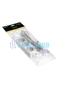 Удлинитель ExeGate ECE-3-3W (EX285806RUS), белый, 3 м, Евровилка с заземлением, 3 евророзетки с заземлением, 2200 Вт