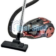 Пылесос DELTA LUX DE-3501 СУПЕР-ЦИКЛОН, черный с терракот