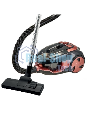 Пылесос DELTA LUX DE-3501 СУПЕР-ЦИКЛОН, черный с терракот