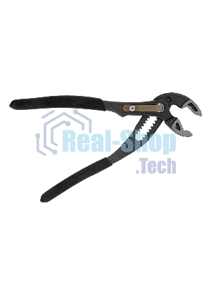 Клещи переставные Denzel кнопочный механизм, обливные рукоятки, 180 мм