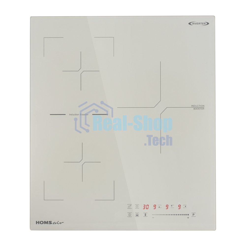 Индукционная варочная поверхность HOMSair HIC43SBG Inverter, 3 конфорки, с зоной расширения, стеклокерамика, 5800 Вт