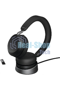Гарнитура беспроводная Jabra Evolve 2 75, Link380a MS Stereo Stand черный