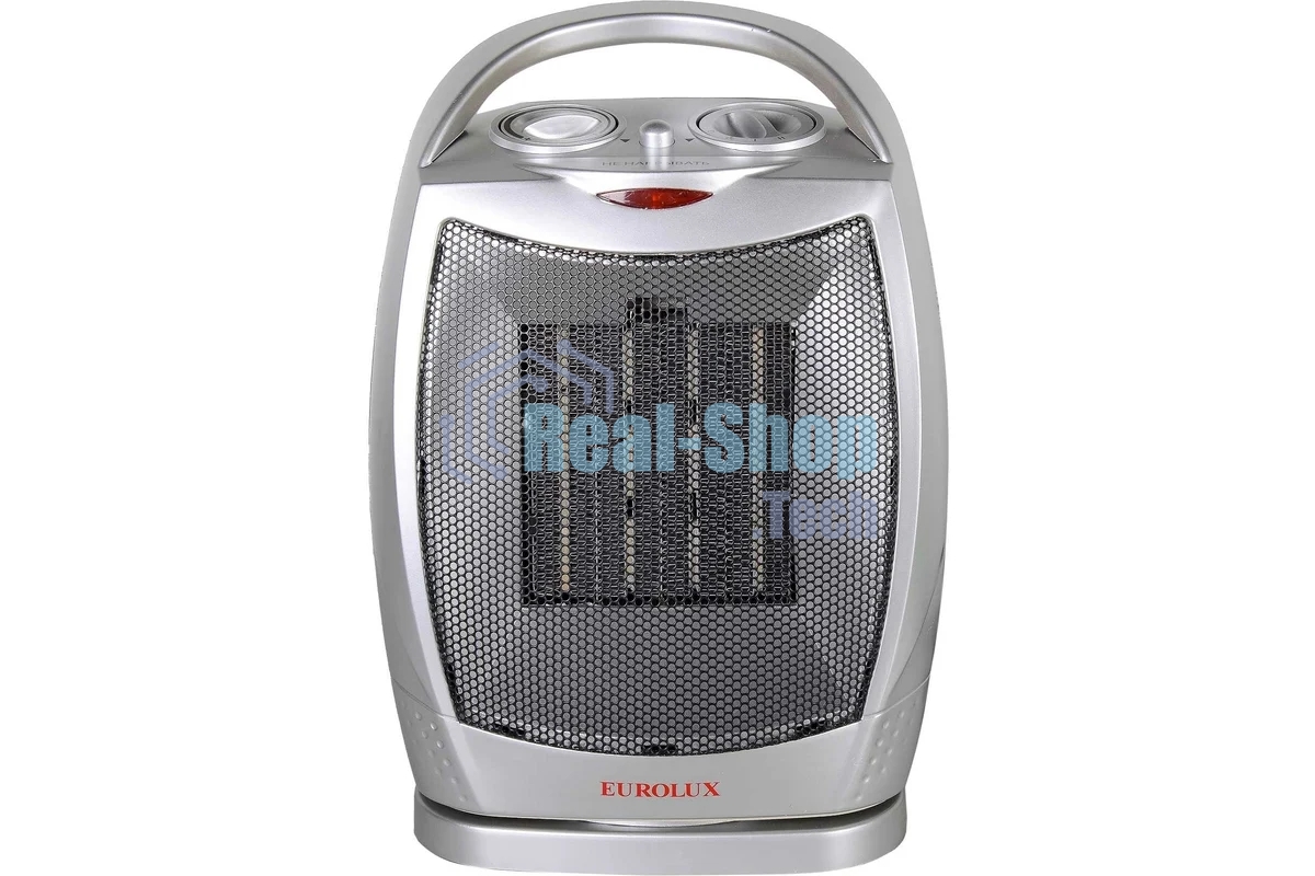 Тепловентилятор EUROLUX ТВК-EU-2, серый, 1800 Вт, 22 м2, термостат, 3 режима 67/2/7