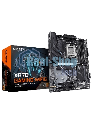 Материнская плата Gigabyte X870 GAMING WIFI6, AM5, AMD X870, 4xDDR5, 4xSATA, 3xM.2, 1xPCIe 5.0 x16, 2xPCIe 3.0 x1, 1xHDMI, 2xUSB-C (DisplayPort Alt Mode), 1x2.5Gb LAN, Wi-Fi 6, Bluetooth 5.3, 2xUSB-C 40Gbps, 1xUSB-A 10Gbps, 3xUSB-A 5Gbps, 4xUSB-A 2.0, 3x3.5 мм, 7.1, ATX