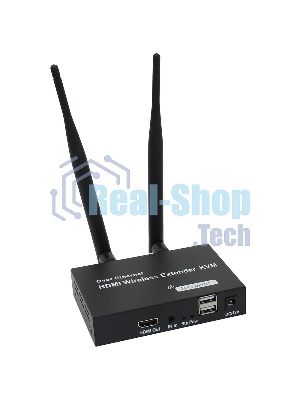 Удлинитель ORIENT VE054, WiFi HDMI KVM Extender (Tx+Rx), HDMI+USB беспроводной удлинитель до 200 м, HDMI 1.3, 1080p@60Hz, HDCP1.2, передача ИК сигнала управления, питание от внешних БП, метал. корпус (31372)
