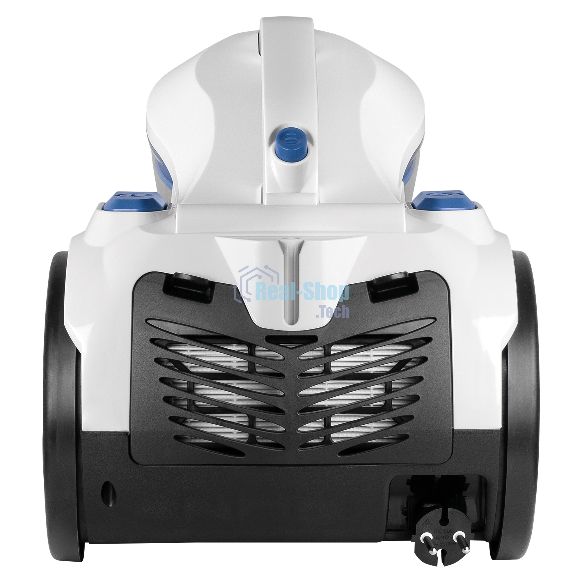 Пылесос BBK BV1501 белый/синий, 300/1600 Вт, уборка сухая, пылесборник контейнер, 2 л