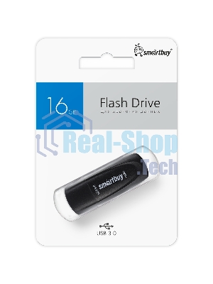 Флешка USB Smartbuy Scout Black (SB016Gb3SCK), 16Gb, USB 3.0/3.1, R/W 100/40, черный