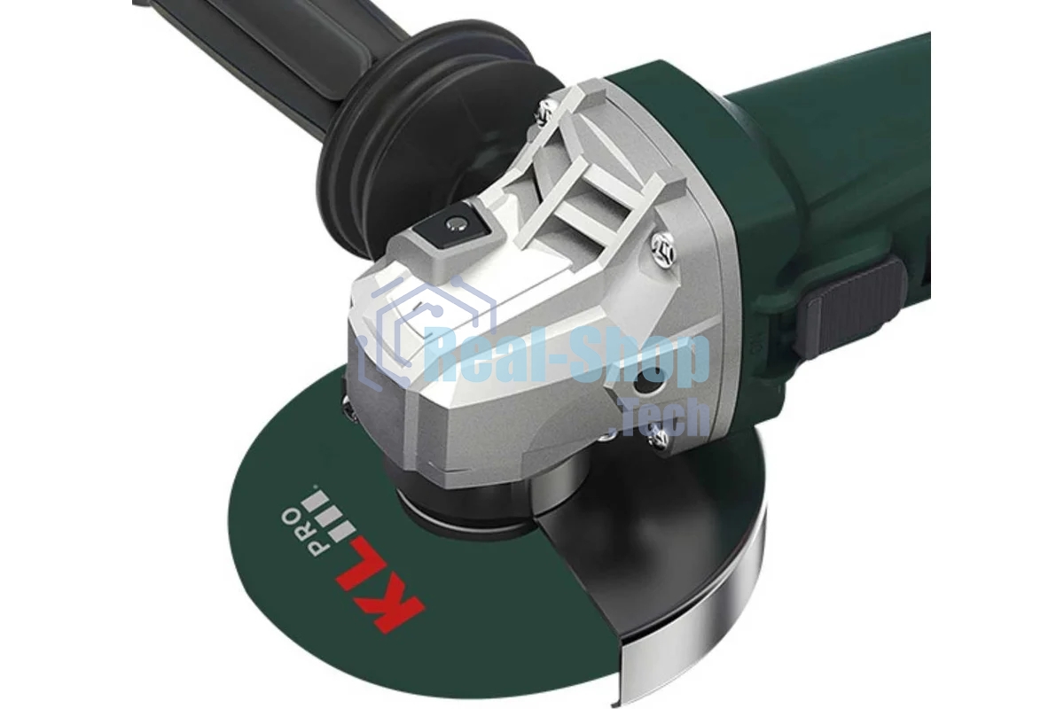 Угловая шлифовальная машина бесщеточная (болгарка) KLPRO KLAT11509 с регулировкой оборотов (сеть, 1150Вт, 115мм, 3000-11500об/мин)