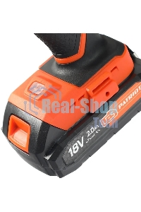 Дрель-шуруповерт Patriot BR 187UES, Аккумуляторная, 18В, 2 АКБ, Кейс