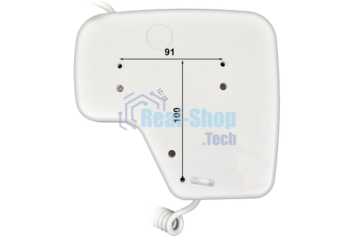 Фен Puff-1200B белый, 1200 Вт, с доп. розеткой