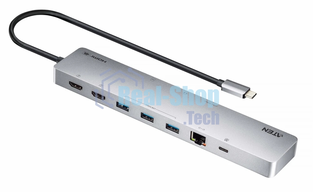 Док-станция ATEN UH3240-AT, USB, HDMI, HDMI/Ethernet/USB-A/USB-C/SDXC/SDHC/SD/microSDXC/microSDHC/microSD, USB Type-C