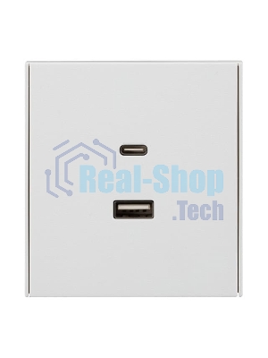 Розетка Kranz STRONG USB-A+Type-C 3А с функцией быстрой зарядки жемчуг