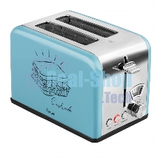Тостер VLK Palermo 100, мощность 900 Вт, голубой, 5 регулировок поджаривания