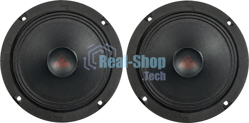 Колонки автомобильные Kicx Gorilla Bass GBL65 200Вт 90дБ 4Ом 16см (6.5дюйм) (ком.:2кол.) широкополосные однополосные
