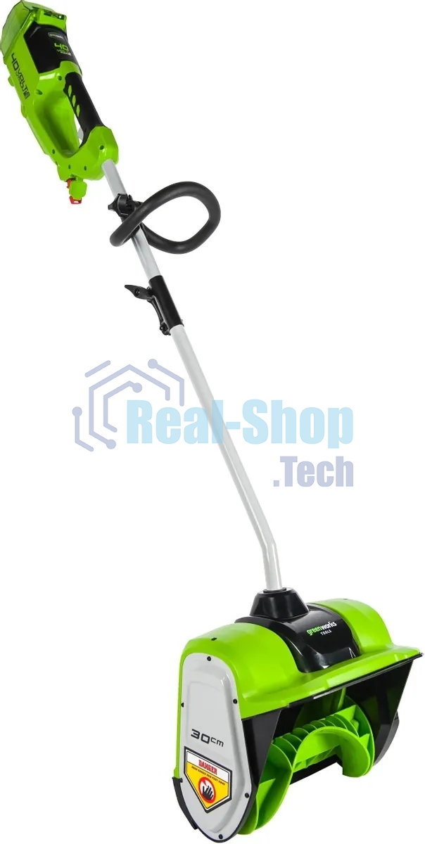 Снегоуборщик аккумуляторный GreenWorks GD40SSK4, 40V, 30 см, бесщеточный, с 1хАКБ 4 А.ч и ЗУ 2600807UB