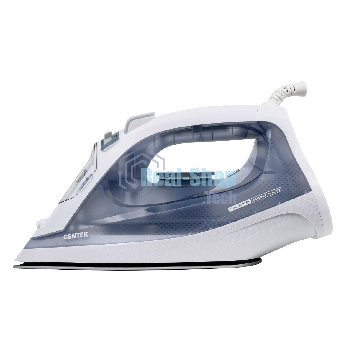 Утюг Centek CT-2308 белый, 2800 Вт, 50 г/мин, 190 г/мин, 300 мл