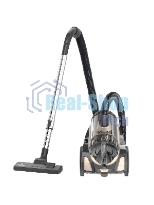 Пылесос Eurostek EVC-3002 черный/бежевый, 400/2200 Вт, уборка сухая, пылесборник контейнер 2.5 л